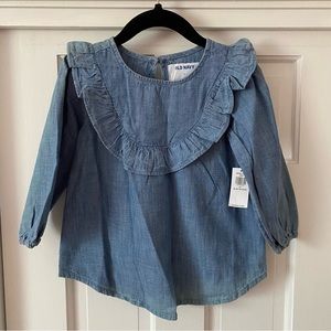 Old Navy Chambray Denim Yoke Top